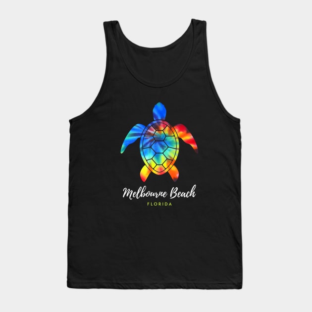 Melbourne Beach Florida Sea Turtle Conservation Tie Dye Tank Top by TGKelly